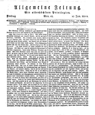 Allgemeine Zeitung Freitag 17. Januar 1812