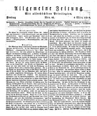 Allgemeine Zeitung Freitag 6. März 1812