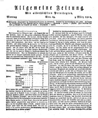 Allgemeine Zeitung Montag 9. März 1812