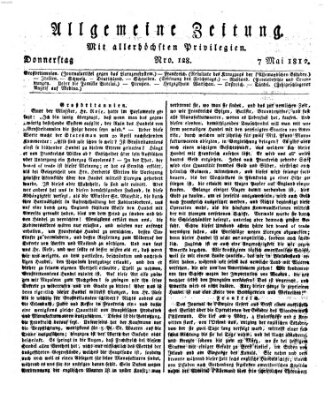 Allgemeine Zeitung Donnerstag 7. Mai 1812