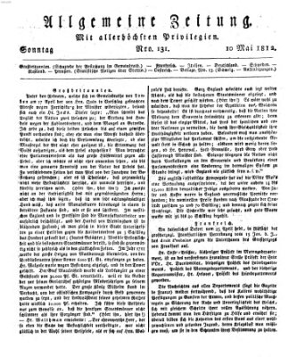 Allgemeine Zeitung Sonntag 10. Mai 1812