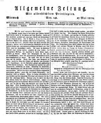 Allgemeine Zeitung Mittwoch 27. Mai 1812