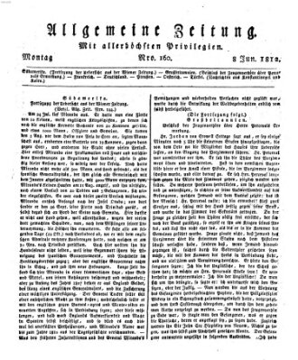 Allgemeine Zeitung Montag 8. Juni 1812