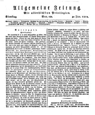 Allgemeine Zeitung Dienstag 30. Juni 1812