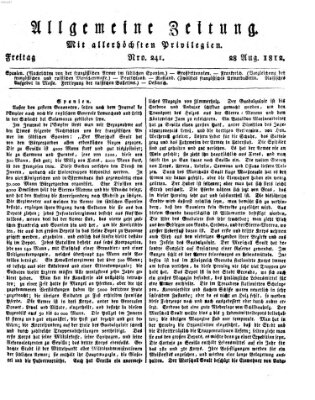 Allgemeine Zeitung Freitag 28. August 1812