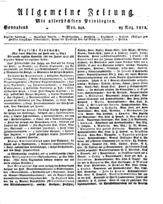 Allgemeine Zeitung Samstag 29. August 1812