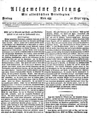 Allgemeine Zeitung Freitag 11. September 1812