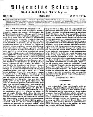 Allgemeine Zeitung Freitag 16. Oktober 1812