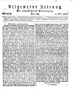 Allgemeine Zeitung Mittwoch 21. Oktober 1812