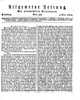 Allgemeine Zeitung Dienstag 3. November 1812