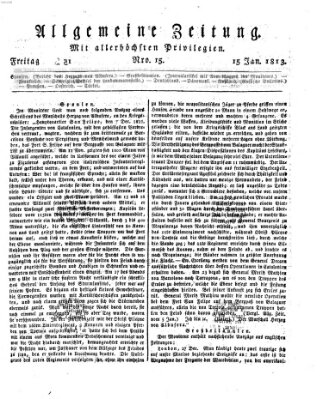 Allgemeine Zeitung Freitag 15. Januar 1813