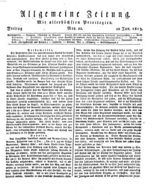 Allgemeine Zeitung Freitag 22. Januar 1813