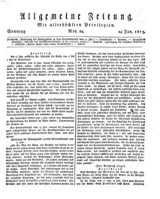 Allgemeine Zeitung Sonntag 24. Januar 1813