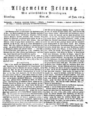 Allgemeine Zeitung Dienstag 26. Januar 1813