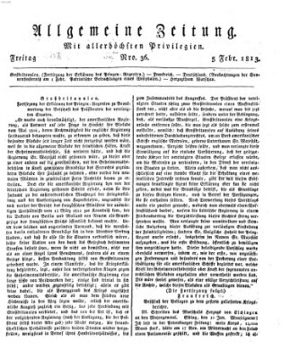 Allgemeine Zeitung Freitag 5. Februar 1813