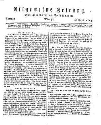 Allgemeine Zeitung Freitag 26. Februar 1813