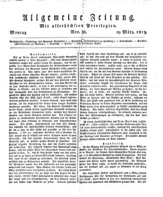 Allgemeine Zeitung Montag 29. März 1813