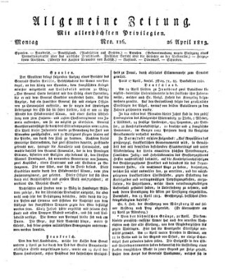 Allgemeine Zeitung Montag 26. April 1813