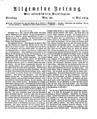 Allgemeine Zeitung Dienstag 11. Mai 1813