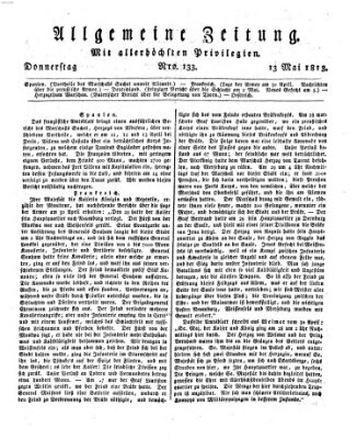 Allgemeine Zeitung Donnerstag 13. Mai 1813