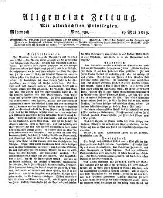 Allgemeine Zeitung Mittwoch 19. Mai 1813