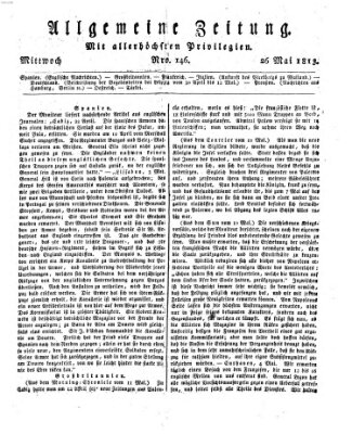 Allgemeine Zeitung Mittwoch 26. Mai 1813