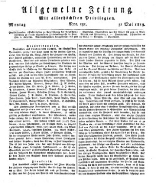 Allgemeine Zeitung Montag 31. Mai 1813