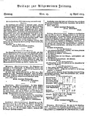 Allgemeine Zeitung Sonntag 25. April 1813