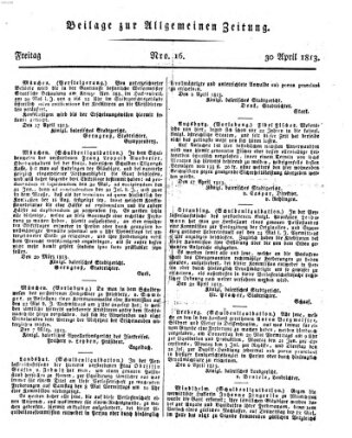 Allgemeine Zeitung Freitag 30. April 1813