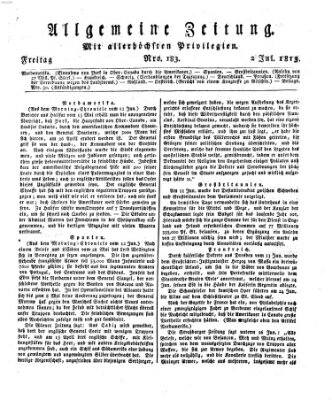 Allgemeine Zeitung Freitag 2. Juli 1813