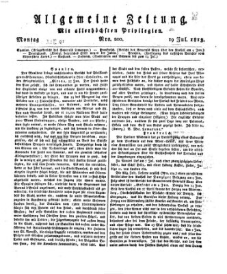 Allgemeine Zeitung Montag 19. Juli 1813