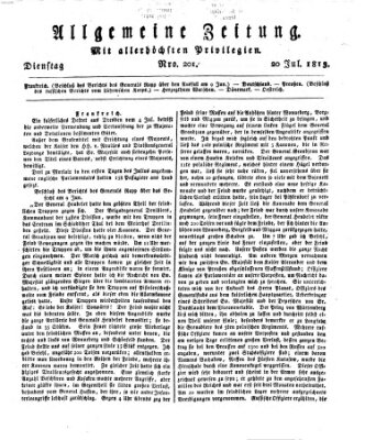 Allgemeine Zeitung Dienstag 20. Juli 1813