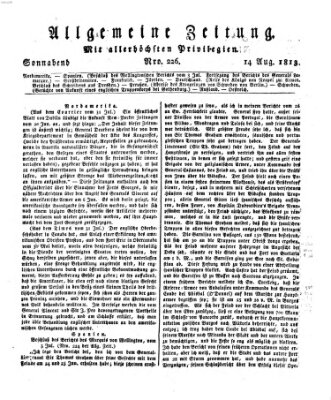 Allgemeine Zeitung Samstag 14. August 1813