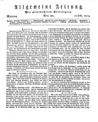 Allgemeine Zeitung Montag 18. Oktober 1813