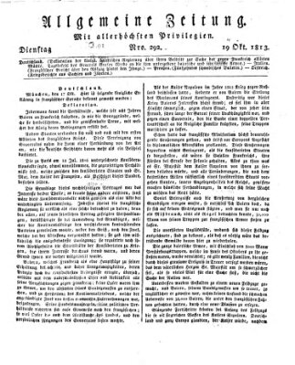 Allgemeine Zeitung Dienstag 19. Oktober 1813