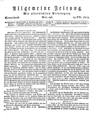 Allgemeine Zeitung Samstag 23. Oktober 1813