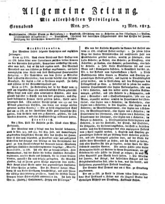 Allgemeine Zeitung Samstag 13. November 1813