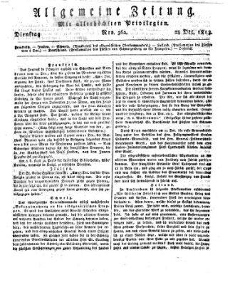 Allgemeine Zeitung Dienstag 28. Dezember 1813