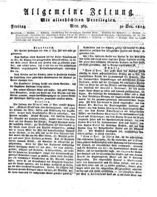 Allgemeine Zeitung Freitag 31. Dezember 1813