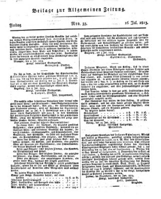 Allgemeine Zeitung Freitag 16. Juli 1813