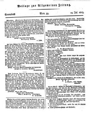 Allgemeine Zeitung Samstag 24. Juli 1813