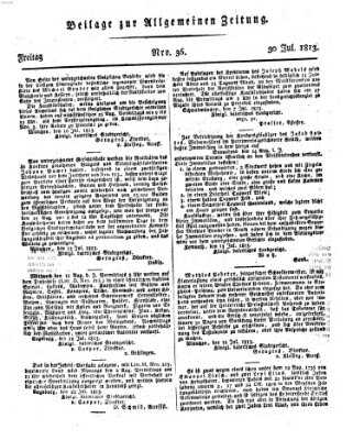 Allgemeine Zeitung Freitag 30. Juli 1813