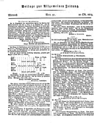 Allgemeine Zeitung Mittwoch 20. Oktober 1813