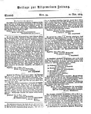 Allgemeine Zeitung Mittwoch 10. November 1813