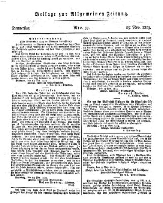 Allgemeine Zeitung Donnerstag 25. November 1813