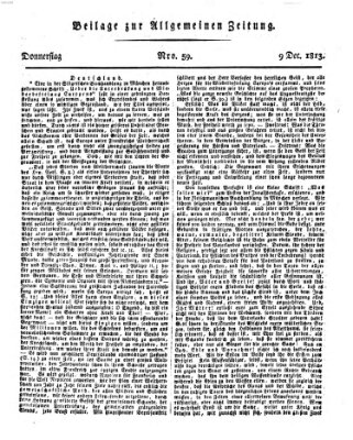 Allgemeine Zeitung Donnerstag 9. Dezember 1813