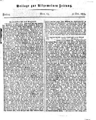 Allgemeine Zeitung Freitag 31. Dezember 1813