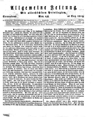 Allgemeine Zeitung Samstag 26. August 1815