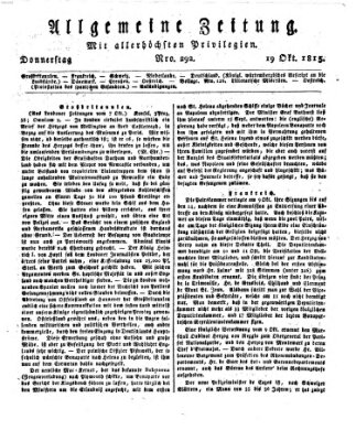 Allgemeine Zeitung Donnerstag 19. Oktober 1815