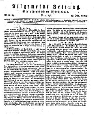 Allgemeine Zeitung Montag 23. Oktober 1815